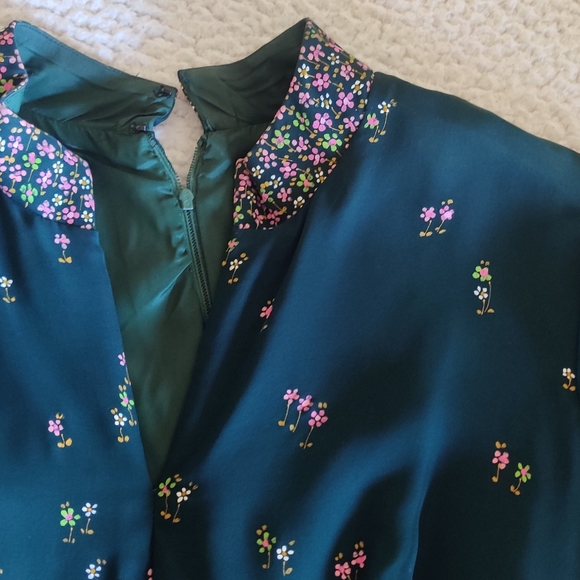 Hand painted flowers elegant evening gown - Picture 9 of 11